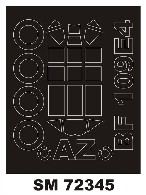 モンテックス SM72345 1/72 Bf 109E-4(AZモデル用) ミニマスク