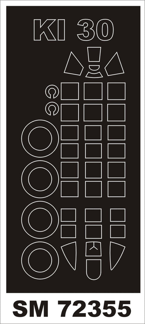 モンテックス SM72355 1/72 キ30 九七式軽爆撃機(AZモデル用) ミニマスク