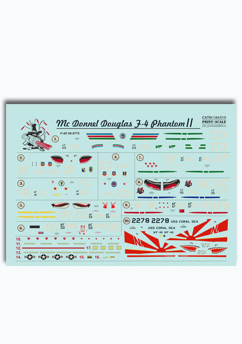 プリントスケール 144-010 1/144 F-4 ファントム ベトナム戦争