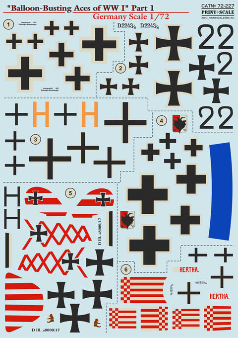 プリントスケール 72-227 1/72 バルーン バスティング エース WWI フランス Part 1