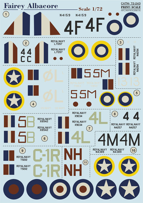 プリントスケール 72-243 1/72 フェアリー アルバコア