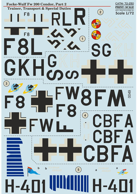 プリントスケール 72-250 1/72 フォッケルフ FW 200 コンドル Part 2