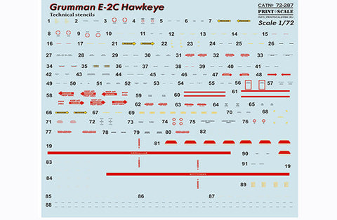 プリントスケール 72-287 1/72 グラマン E-2C ホークアイ コンプリートセット