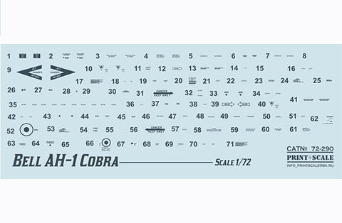 プリントスケール 72-290 1/72 ベル AH-1 コブラ コンプリートセット