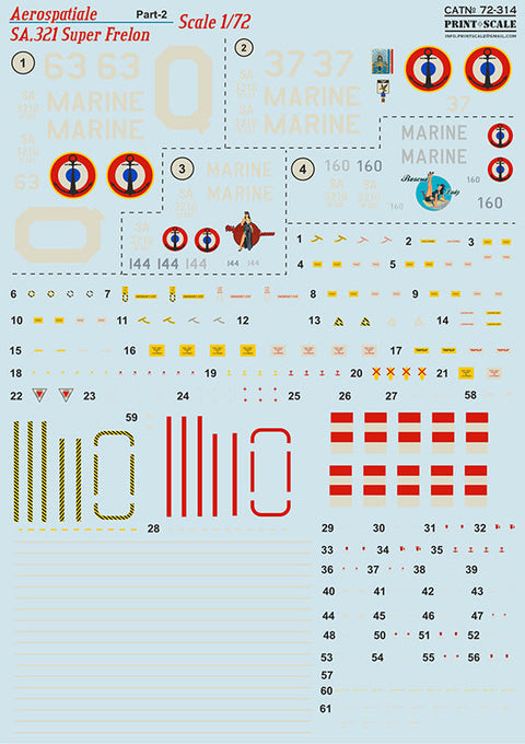 プリントスケール 72-314 1/72 エアロスパシアル SA.321 シュペルフルロン Part2