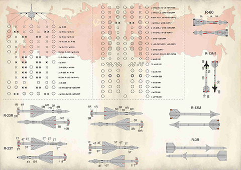 プリントスケール 72-349 1/72 MiG-23 テクニカルステンシル