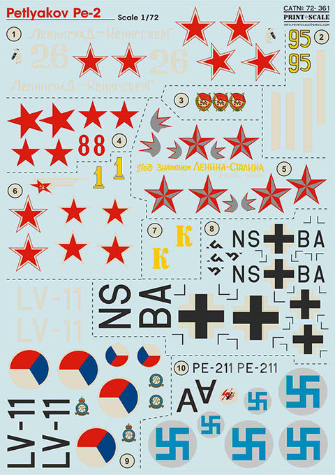 プリントスケール 72-361 1/72 ペトリャコフ Pe-2