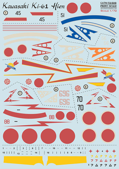 プリントスケール 1/72 72-509  カワサキ キ61（三式戦闘機）. パート 2