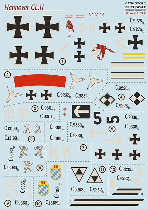 プリントスケール 1/72 72-526 ハノーバーCL.II