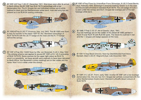 プリントスケール 72-533 1/72 メッサーシュミット Bf-109 トロピカル