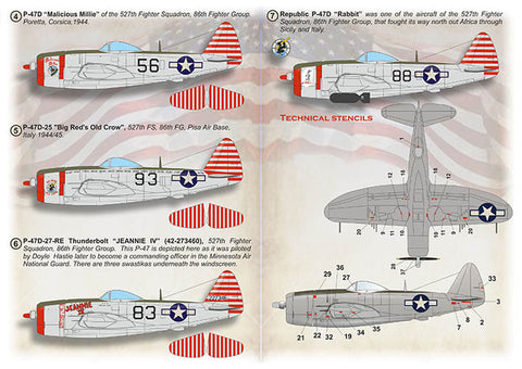 プリントスケール 72-540 1/72 P-47 サンダーボルト, 527th FS, 86th FG
