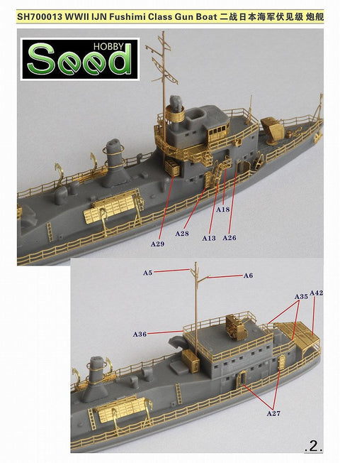 シードホビー SH700013 1/700 WWII 日本海軍 伏見型砲艦 レジンキット