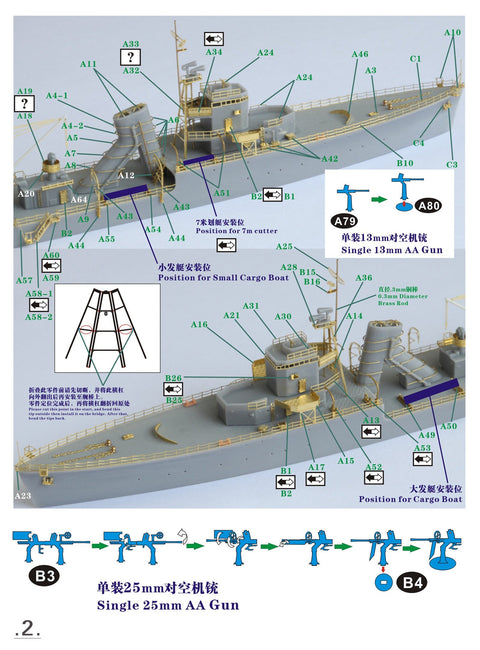 シードホビー SH700014 1/700 WWII 日本海軍 軽巡洋艦 八十島 フルレジンキット