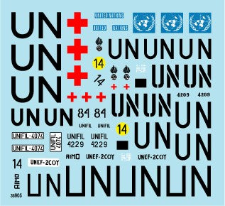 スターデカール 35-905 1/35 中東の国連平和維持軍 BTR-40, VW T3救急車, VAB, M113A1