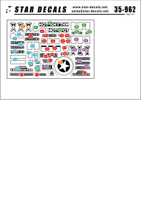 スターデカール 35-962 1/35 M19 ダイアモンド 戦車運搬車 # 2 イギリス,自由ポーランド軍 イン イタリア