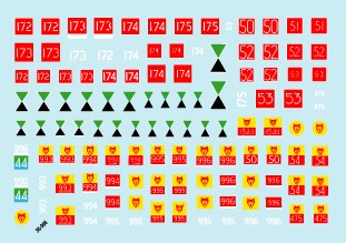 スターデカール 35-968 1/35 イギリス 第4機甲旅団,第27機甲旅団 所属全部隊標識マーキング北西ヨーロッパ