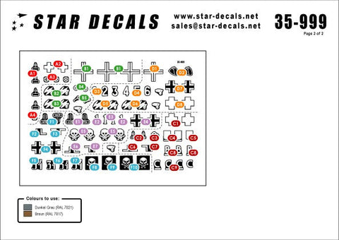 スターデカール 35-999 1/35 突撃砲#1 III号突撃砲 A, C, D, III突撃砲G初期型 フランス1940 東部戦線1941-42