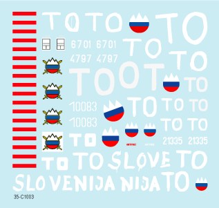 スターデカール 35-C1003 1/35 スロベニア十日間戦争 1991 M36B2, T-55, M-84, BTR-50PK