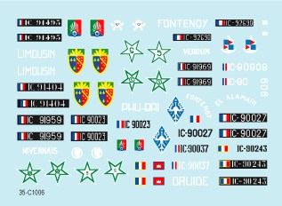 スターデカール 35-C1006 1/35 インドシナ紛争 #1 装甲車 ホワイトスカウト, ハンバーSC, パナール178