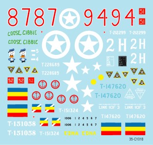 スターデカール 35-C1018 1/35 イギリス 特殊車両シャーマン - BARV, クラブ,シャーマンクロコダイル