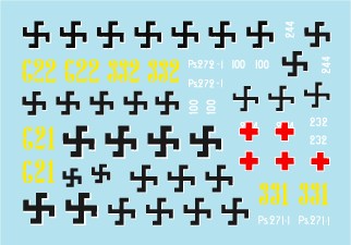 スターデカール 35-C1041 1/35 フィンランド戦車 イン WWII # 5 KV-1,水陸両用戦車