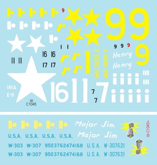 スターデカール 35-C1045 1/35 アメリカ 第1機甲師団# 1 M4A1 シャーマン イン 北アフリカ