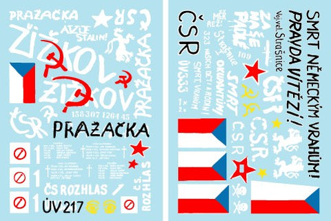 スターデカール 35-C1080 1/35 チェコ プラハ武装蜂起部隊のヘッツアー 1945年5月