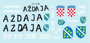 スターデカール 35-C1085 1/35 M47 M47パットン#1 バルカン半島の戦争と平和 ユーゴスラビア人民軍,クロアチア軍, ボスニア軍