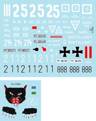 スターデカール 35-C1086 1/35 M47パットン#2 在欧アメリカ軍,西ドイツ連邦軍