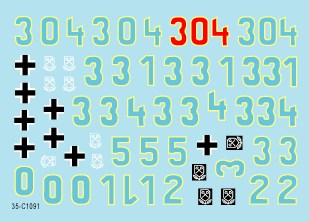 スターデカール 35-C1091 1/35 武装親衛隊のタイガー イン フランス#3 SS第101重戦車第3中隊