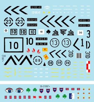 スターデカール 35-C1097 1/35 イラク戦争のイギリス軍 #1 ウォリアー,フクスNBC,シミター