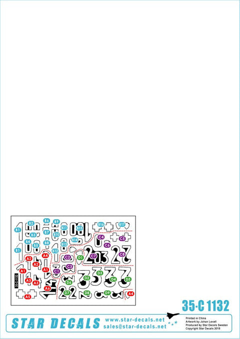 スターデカール 35-C1132 1/35 ドイツ 第507重戦車大隊 東部戦線のタイガーI後期型