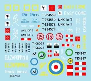 スターデカール 35-C1138 1/35 イギリス イタリア戦線のシャーマンIII 第46王立戦車連隊 etc.1943-44