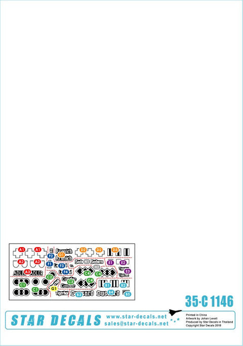 スターデカール 35-C1146 1/35 第202突撃砲大隊のIII号突撃砲B/E/F8/G型とStuH 42