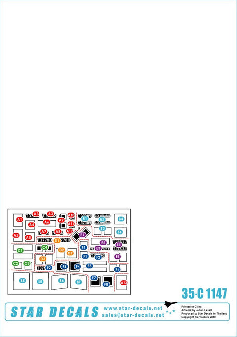 スターデカール 35-C1147 1/35 アンザック軍 #1 オーストラリア&ニュージーランド軍 イン 中東,アフリカ M3スチュアート軽戦車