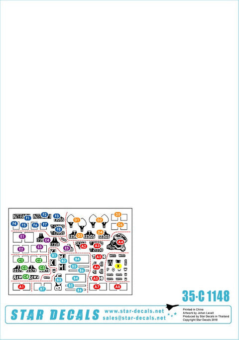 スターデカール 35-C1148 1/35 アンザック軍 #2 オーストラリア&ニュージーランド軍 イン 中東,アフリカ ユニバーサルキャリア,スカウトカー