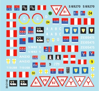 スターデカール 35-C1149 1/35 イギリス王立砲兵隊 イン イタリア1943-45 M7プリースト, M3ハーフトラック, シャーマン, M10