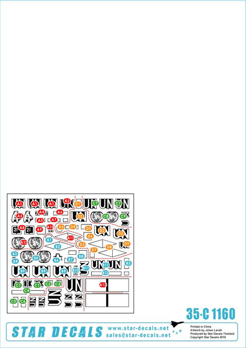 スターデカール 35-C1160 1/35 ボスニア平和維持軍＃9 ボスニアのシミタールCVR シミタール スパルタン スルタン