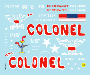 スターデカール 35-C1177 1/35 現用 アメリカ ベトナム戦争 ベトナムにおけるガントラック#2 M54 5トントラックにM113車体を載せたガントラック'THE COLONEL(大佐)'(赤文字)