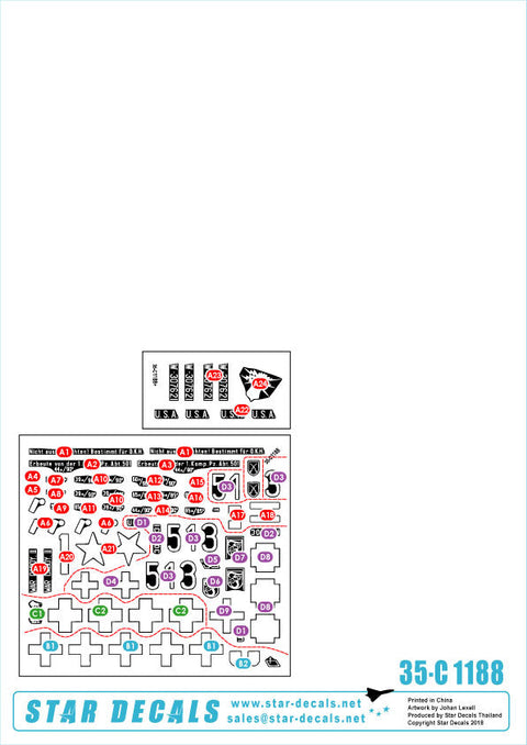 スターデカール 35-C1188 1/35 WWII ドイツ ドイツ軍のM4シャーマン/ドイツ軍に鹵獲され再就役したシャーマン M4、M4A1、M4A3(W)