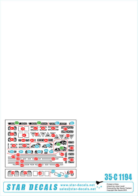 スターデカール 35-C1194 1/35 WWII 豪 オーストラリア軍の戦車と装甲車 #6 ニューギアの戦い マチルダII火炎放射戦車、M4シャーマンコンポジット等