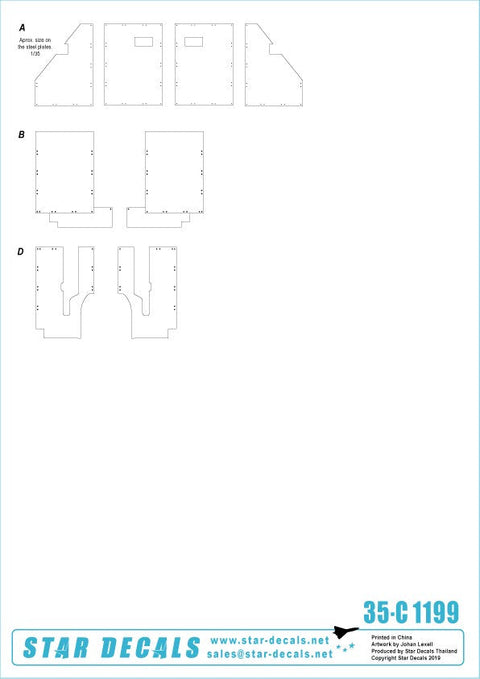 スターデカール 35-C1199 1/35 ベトナム戦争 アメリカ陸軍 ガントラック＃6 四連装M2銃座搭載のガントラック バウンティーハンター