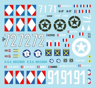 スターデカール 35-C1204 1/35 WWII アメリカ 仏 連合軍 自由フランス軍に就役したM3A1スカウトカー 1943?45年イタリア、コルシカ島、フランス