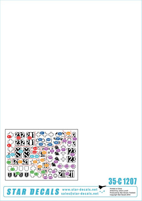 スターデカール 35-C1207 1/35 WWII ドイツ イタリア戦線のドイツ戦車＃7 III号突撃砲G型 セモベンテda75/18 75/34