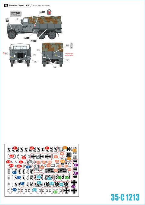 スターデカール 35-C1213 1/35 WWII ドイツ ノルウェーとフィンランドに進駐したドイツ戦車 ＃1