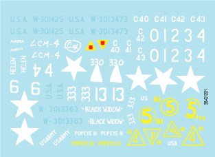 スターデカール 35-C1221 1/35 WWII アメリカ 太平洋戦線に配備されたアメリカ陸軍所属のM3&M3A1スチュアート