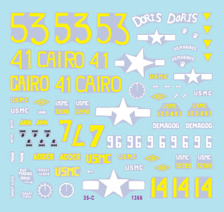 スターデカール 35-C1366 1/35 WWII アメリカ 太平洋戦線 硫黄島の戦い アメリカ海兵隊第3/第4戦車大隊のM4A2/M4A3シャーマン戦車