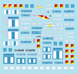 スターデカール 35-C1392 1/35 中近東の平和維持軍＃3 UNEFカナダ軍のフェレットMk.1偵察車