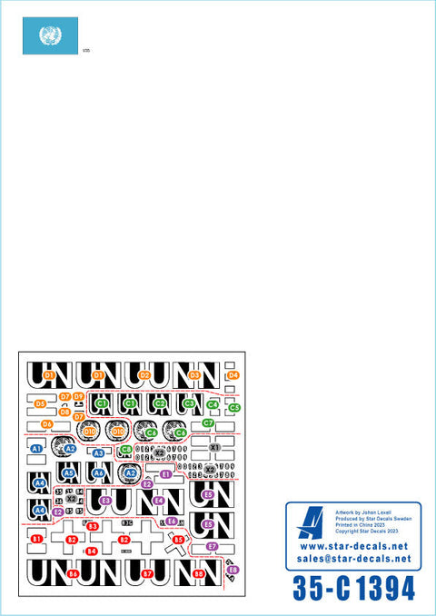 スターデカール 35-C1394 1/35 バルカン半島の平和維持軍＃14 ボスニアのカナダ軍M113派生車輌