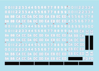 スターデカール 35-C1407 1/35 イギリス フェレット偵察装甲車用車両登録番号セット